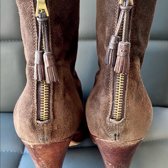 Rag & Bone Distressed Leather & Suede Brown Boots - Picture 5 of 6